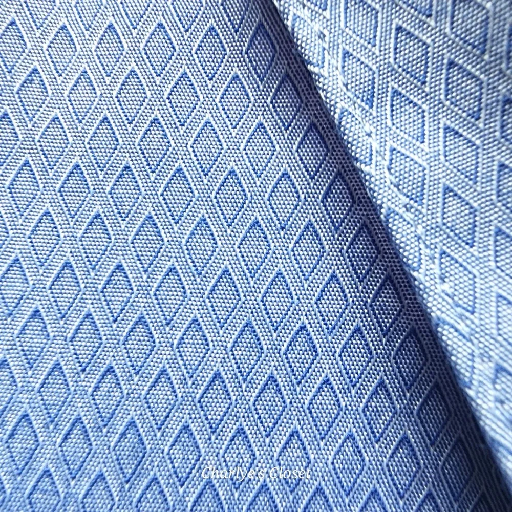 7 Diamonds‎ Button Down Dress Shirt L Caribbean Skies Classic Fit Euro Chic